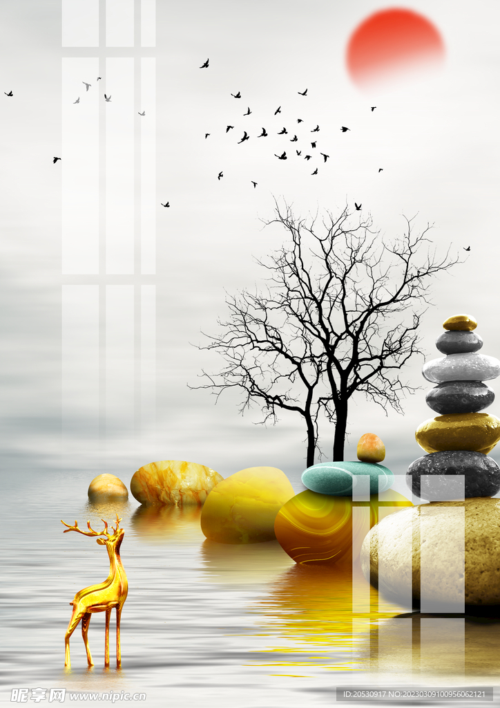 大气轻奢晶瓷装饰画