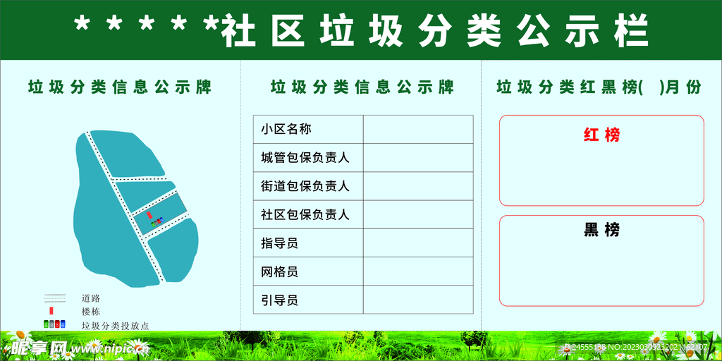 垃圾分类公示栏