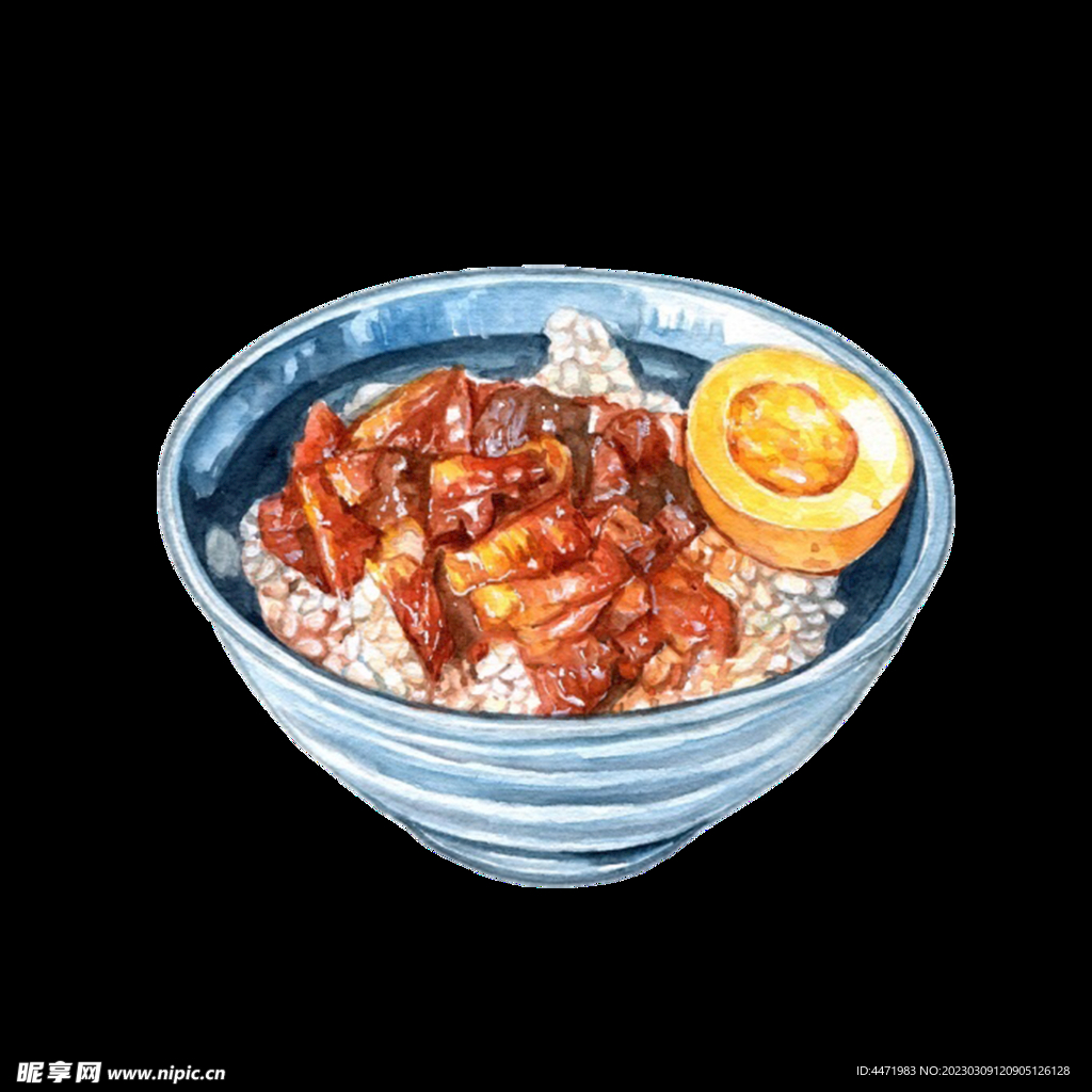 手绘卤肉饭