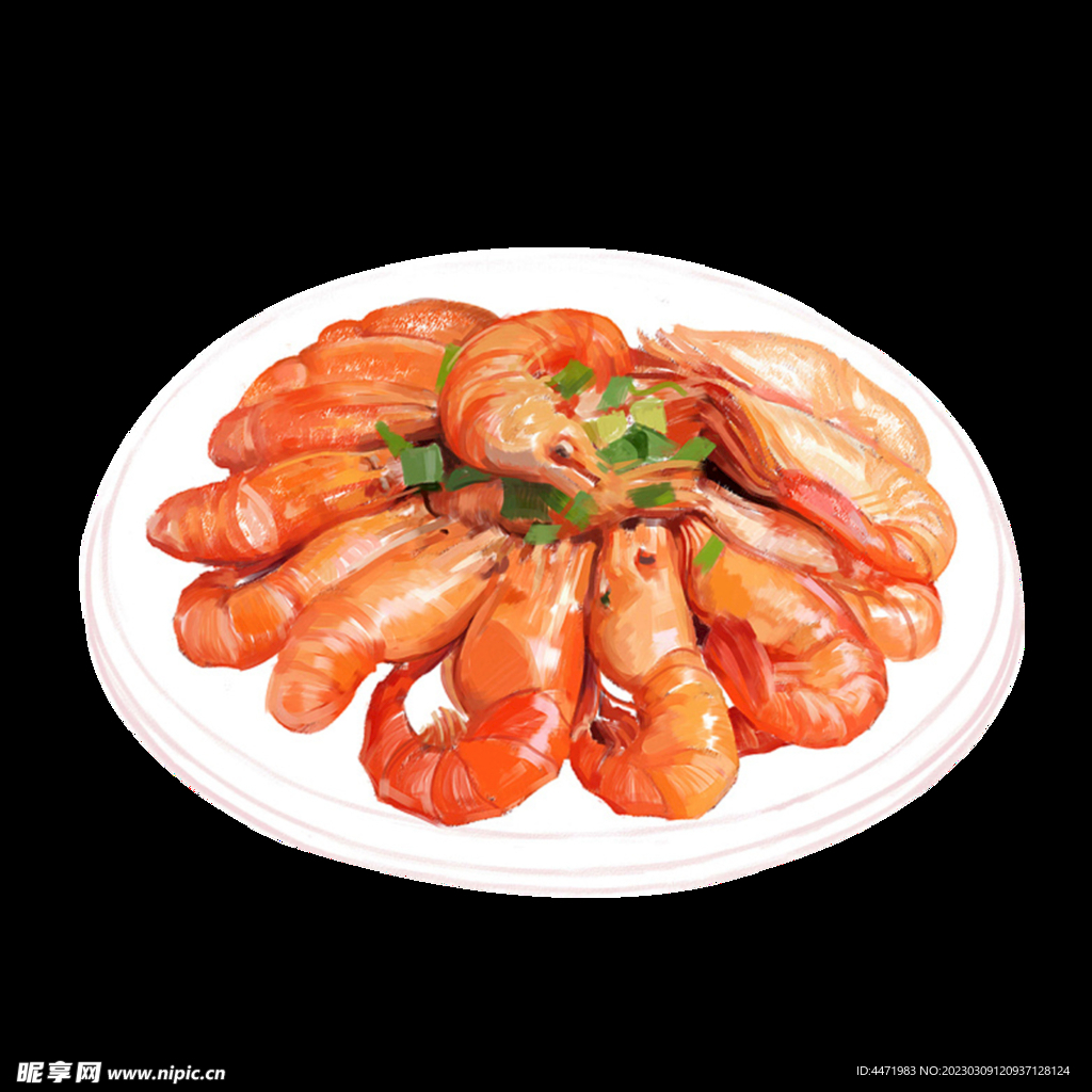 手绘油焖大虾