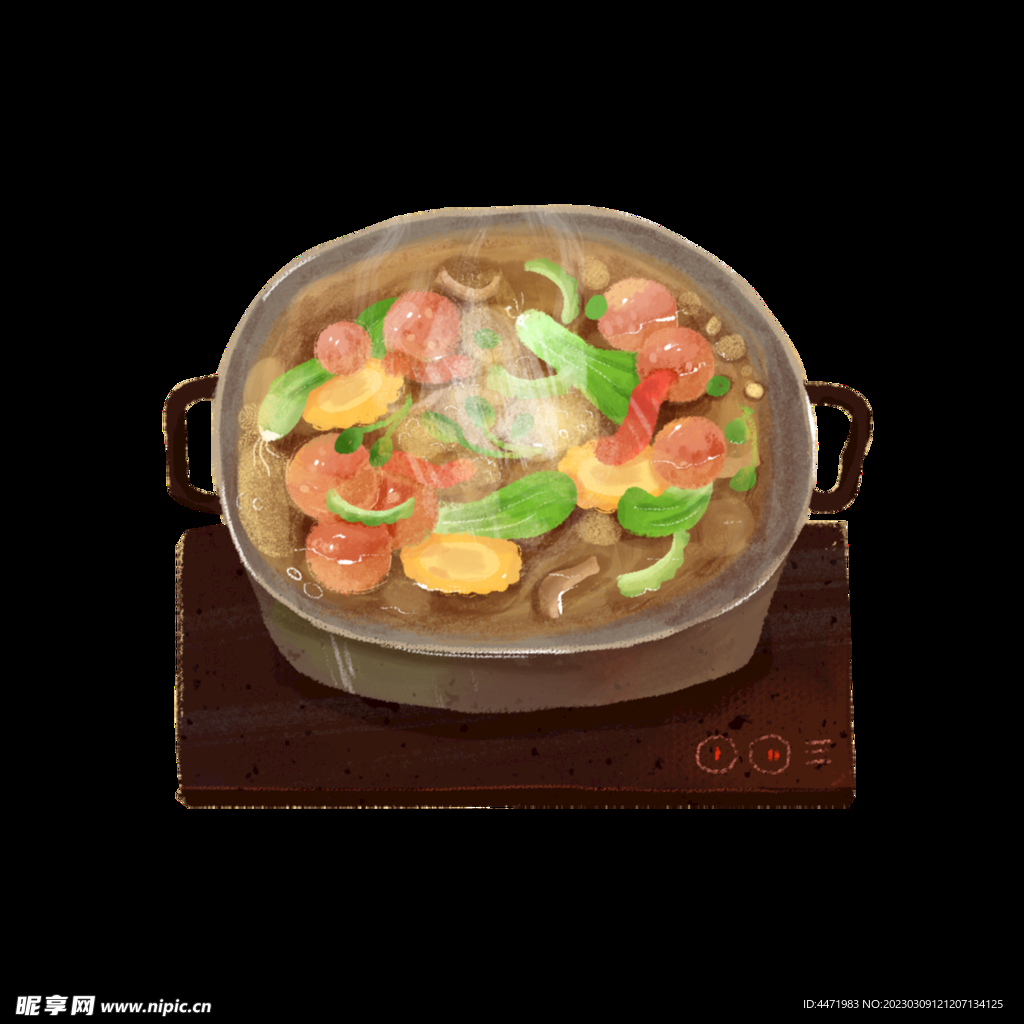 手绘牛肉火锅