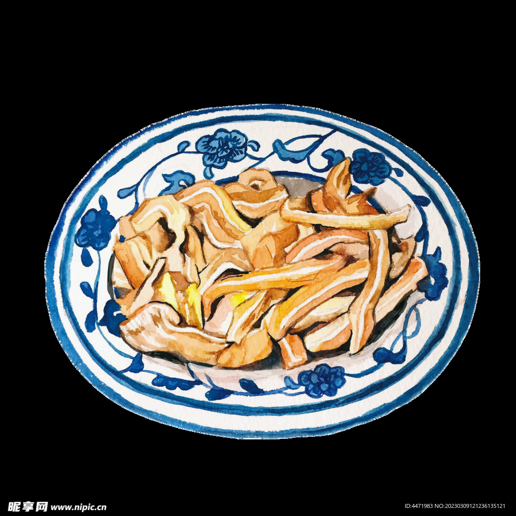手绘凉拌猪耳