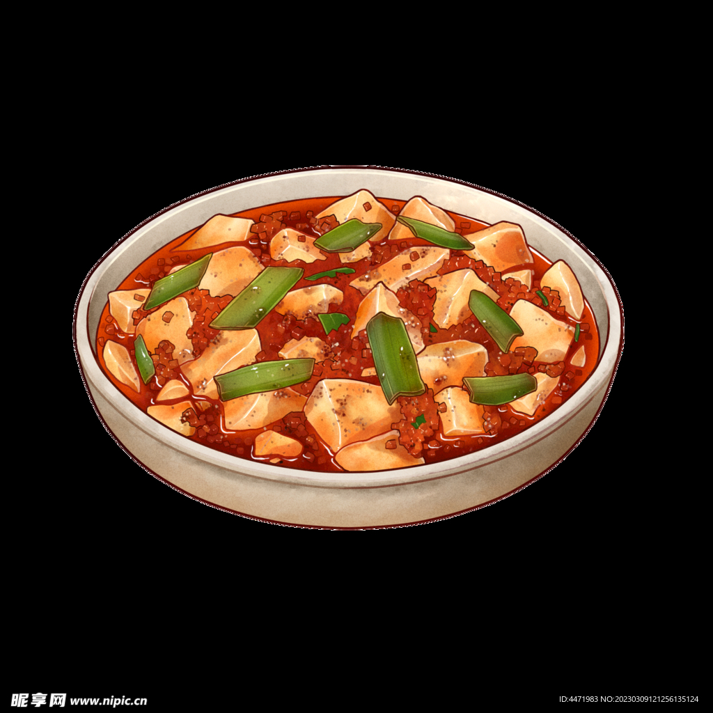 手绘麻辣豆腐