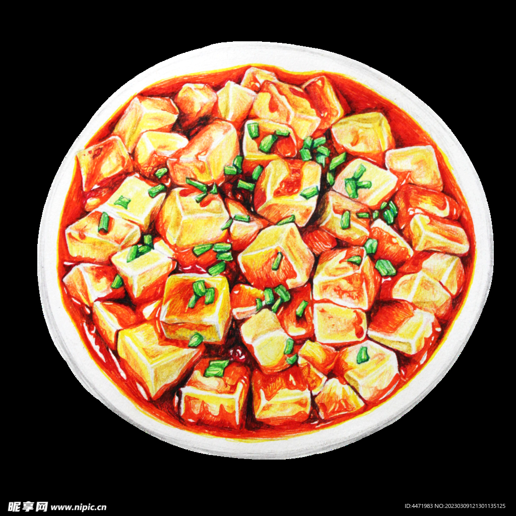 手绘麻婆豆腐