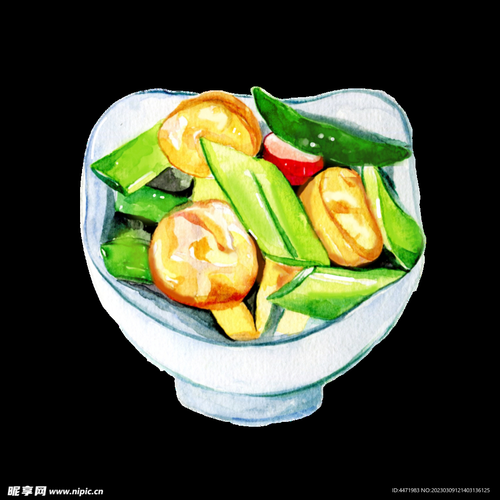 手绘西芹腰果虾仁