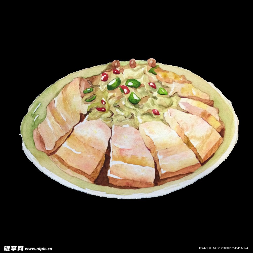  手绘酸菜白肉