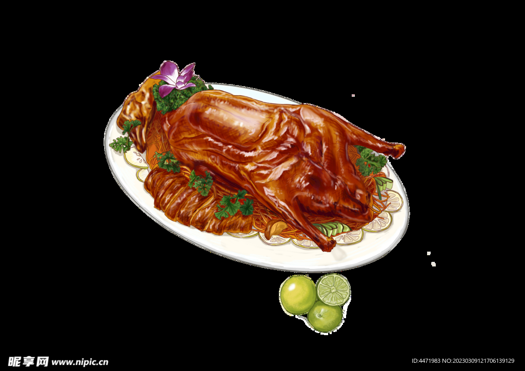 手绘烧鸭