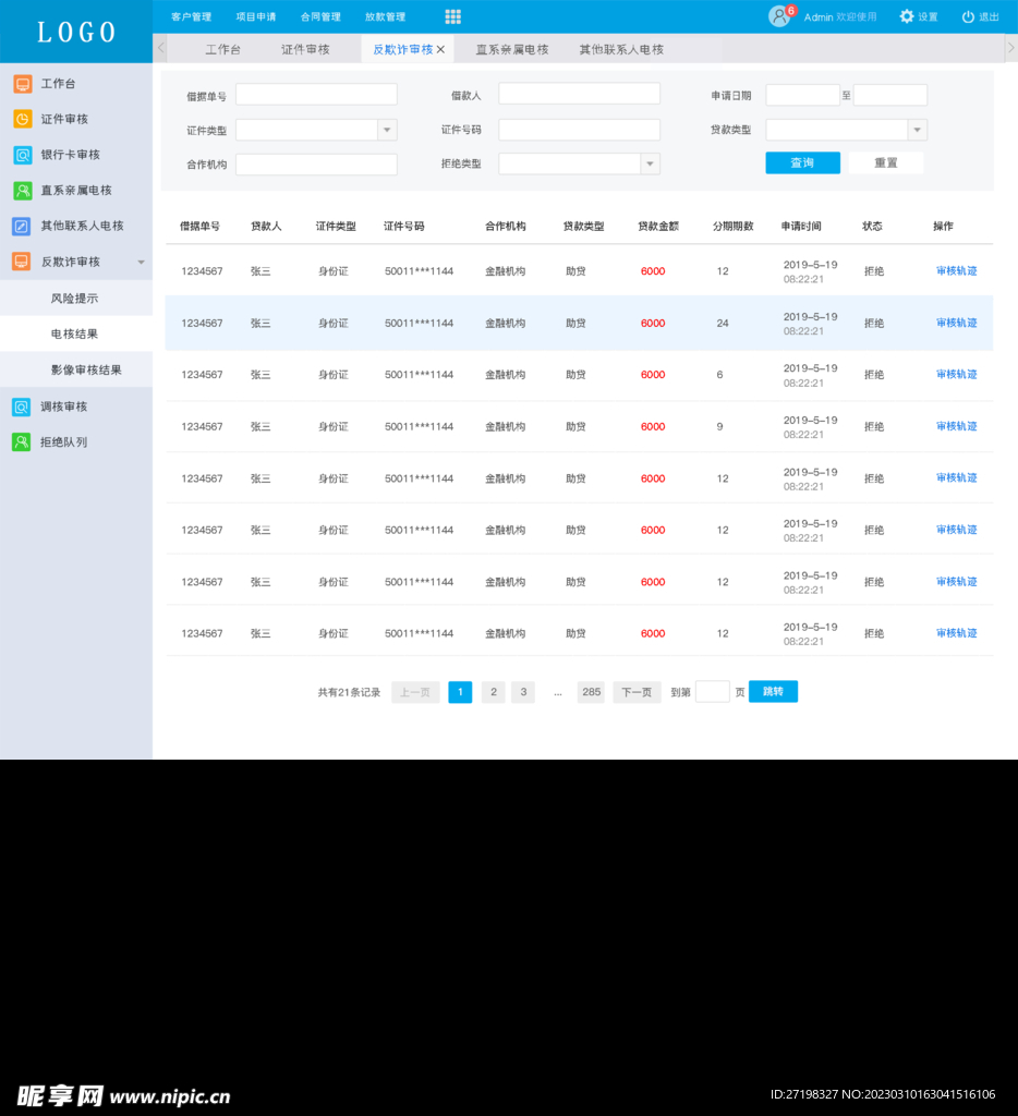 web后台网页统计分析数据表格