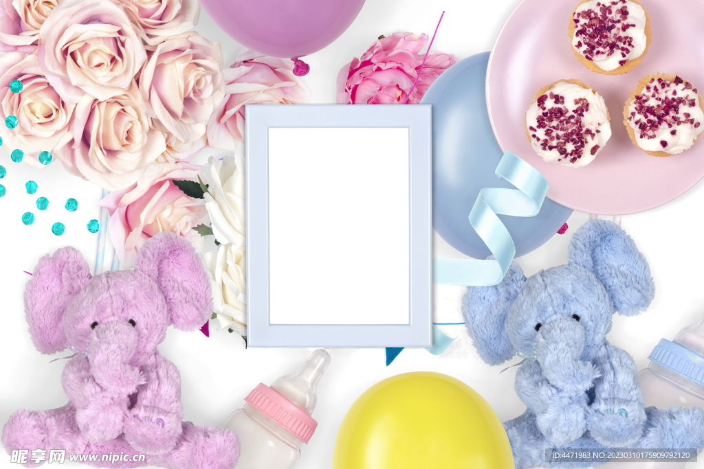 童趣毛绒小象元素