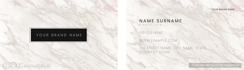 大理石名片