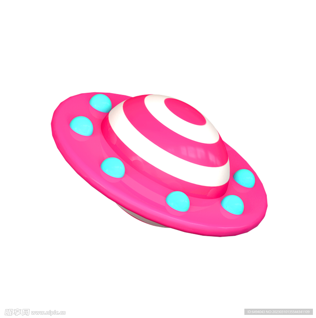 可爱萌萌哒3d立体飞碟