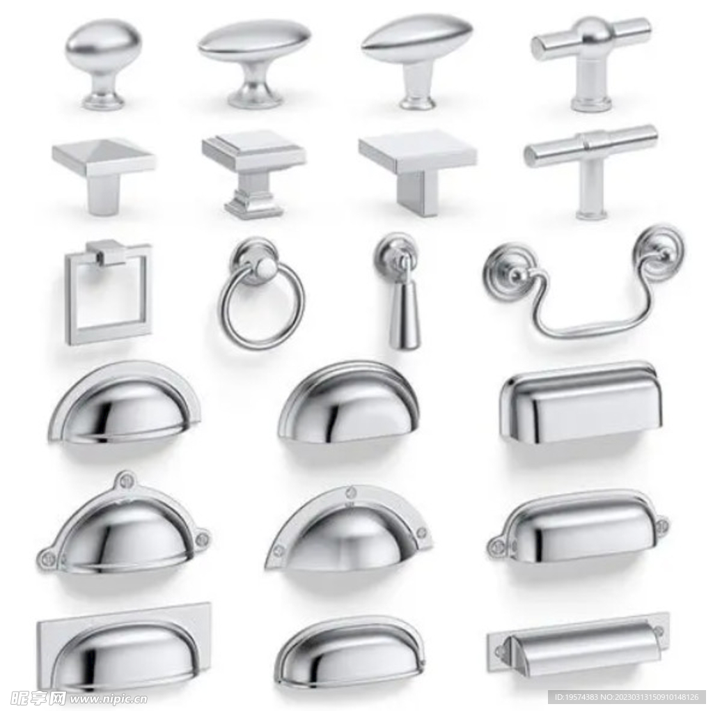 C4D模型抽屉扶手