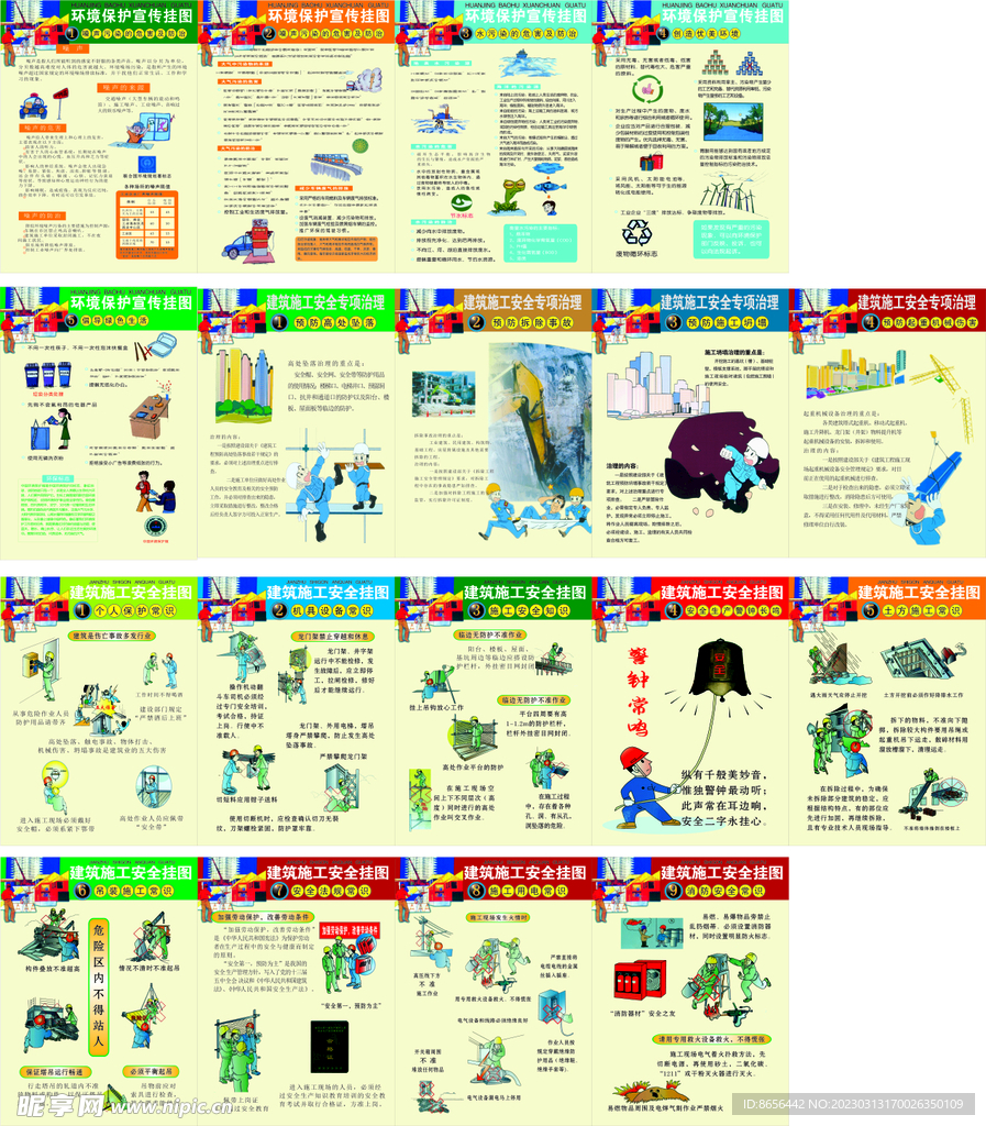 建筑工地施工安全挂图