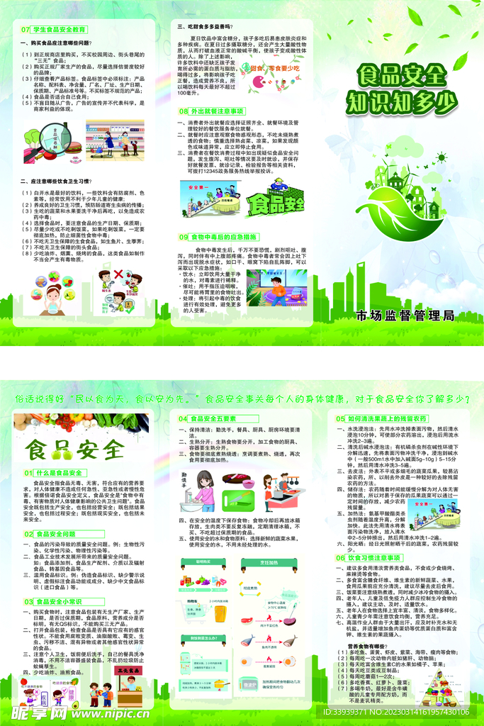 食品安全三折页