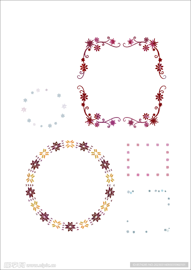 装饰框 花边 边框  相框 矢