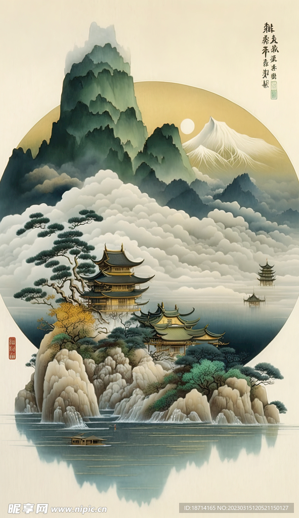 国画山水画
