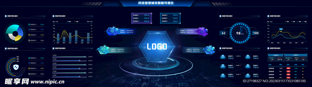 科技感大数据可视化智能界面首页