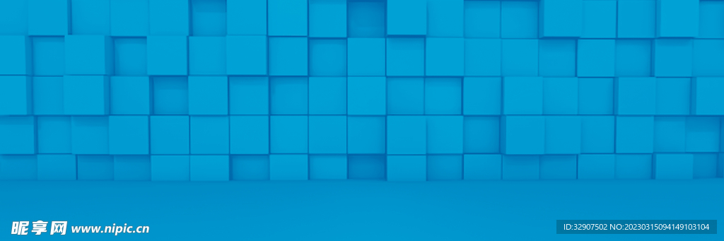3d蓝色方块背景