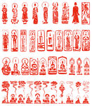 印章佛像印泥图案