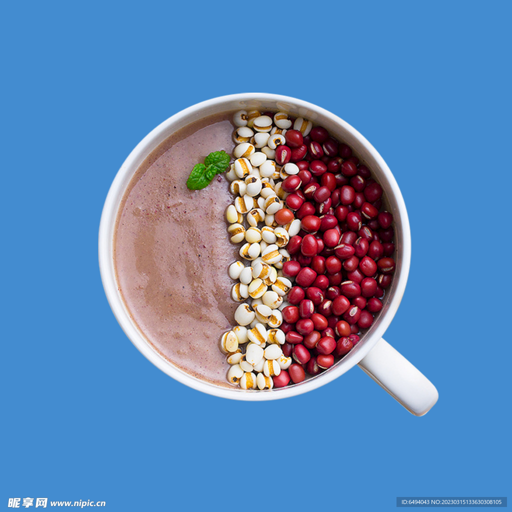 红豆薏仁茶红豆粥免抠图