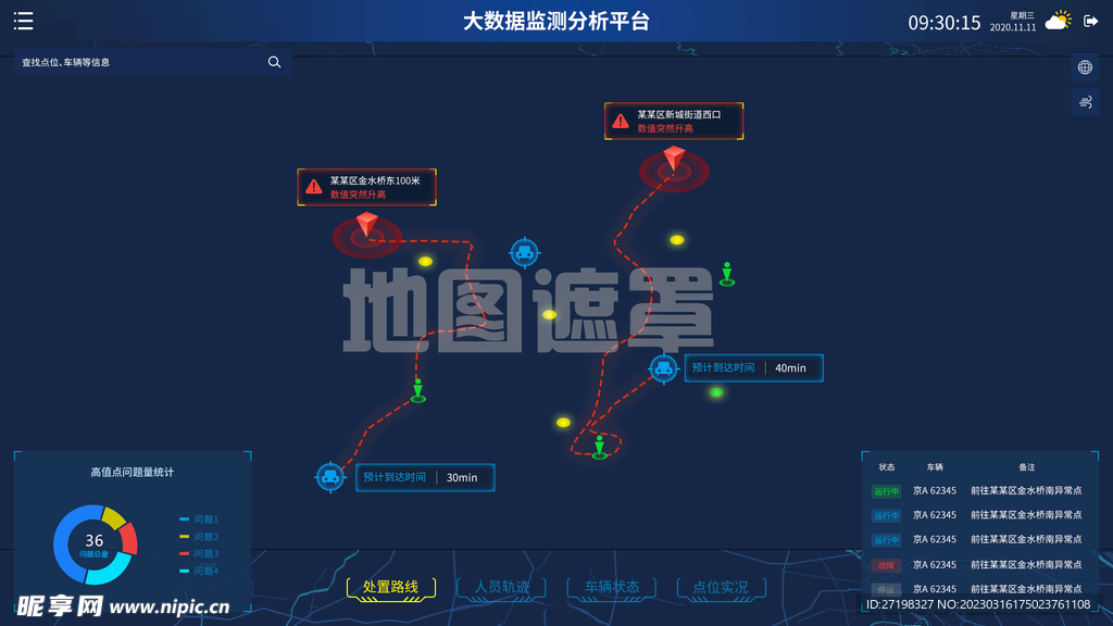科技感大数据可视化智能界面首页