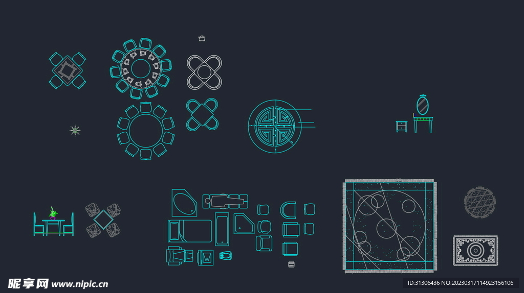 室内家具图块cad