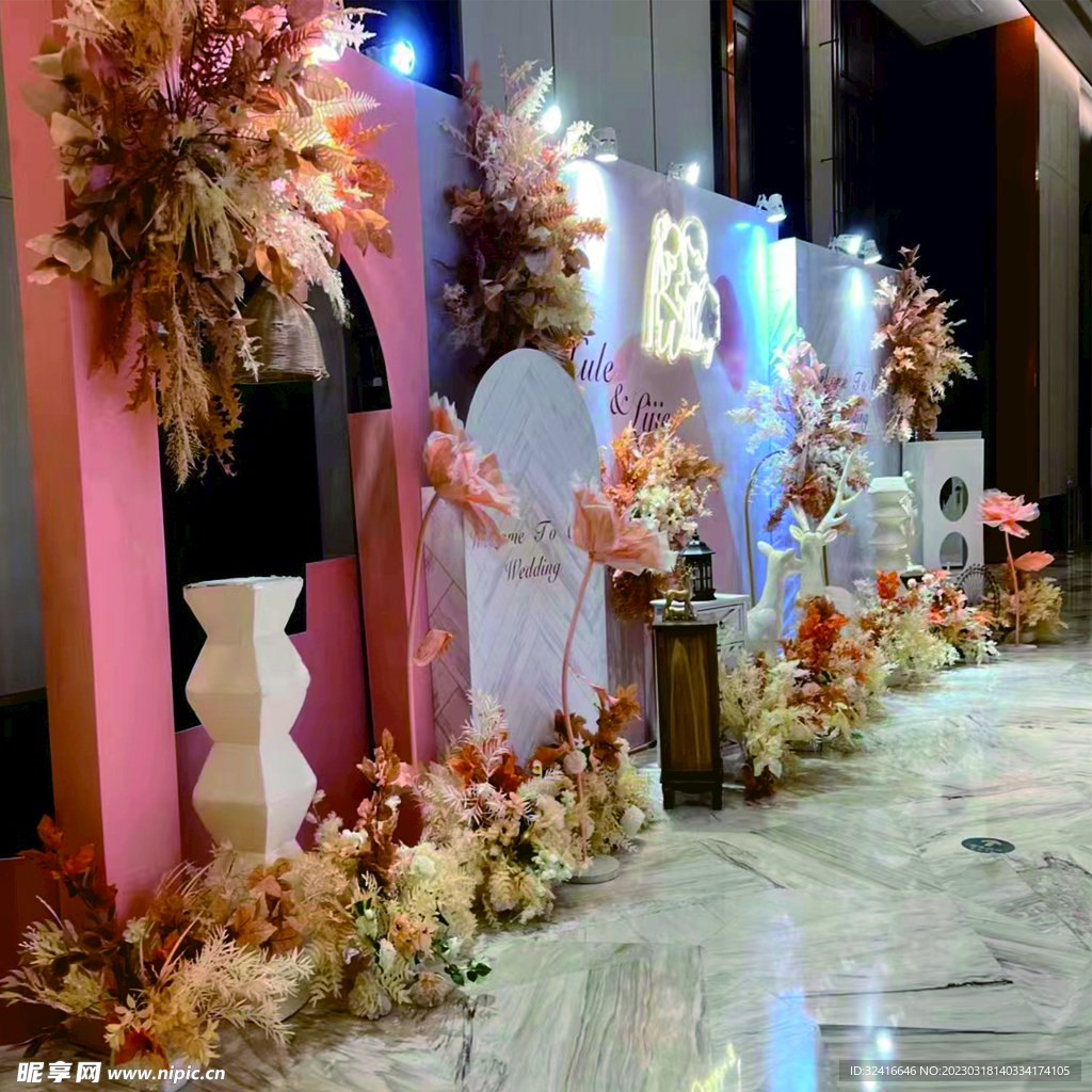 大理石纹理迎宾区