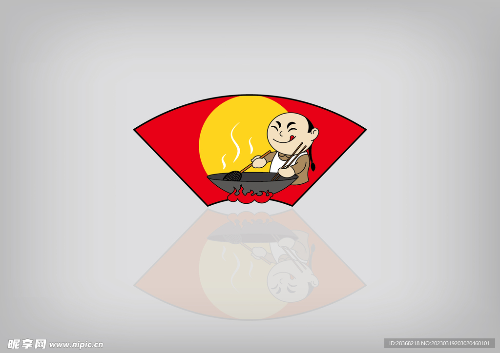 油炸食品卡通标志