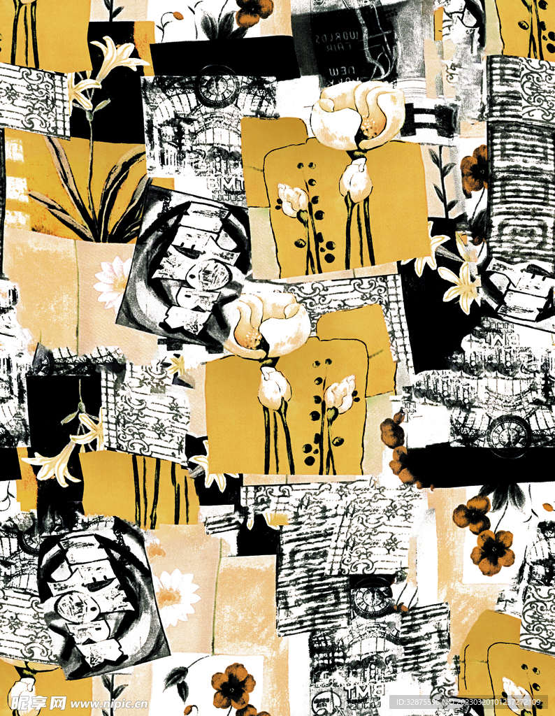 复古 花卉 碎花