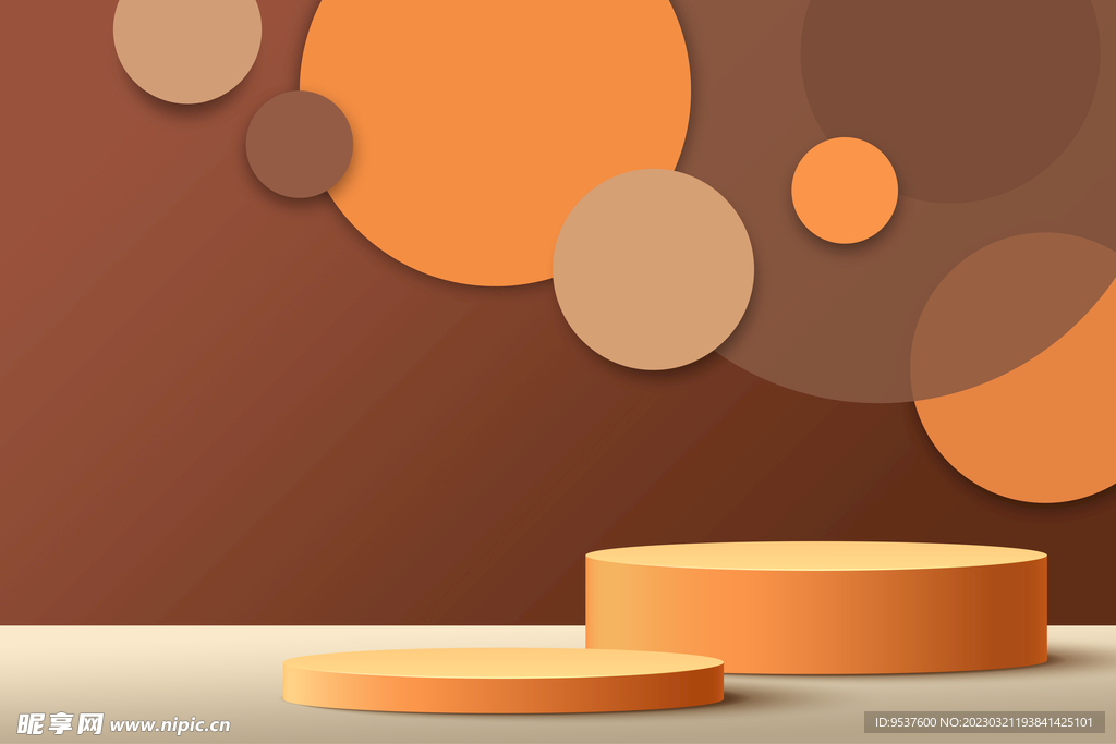 大地色3D立体展台