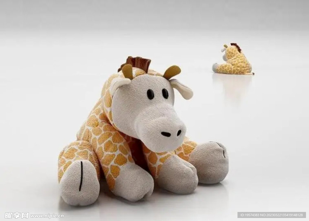 C4D模型 卡通长颈鹿