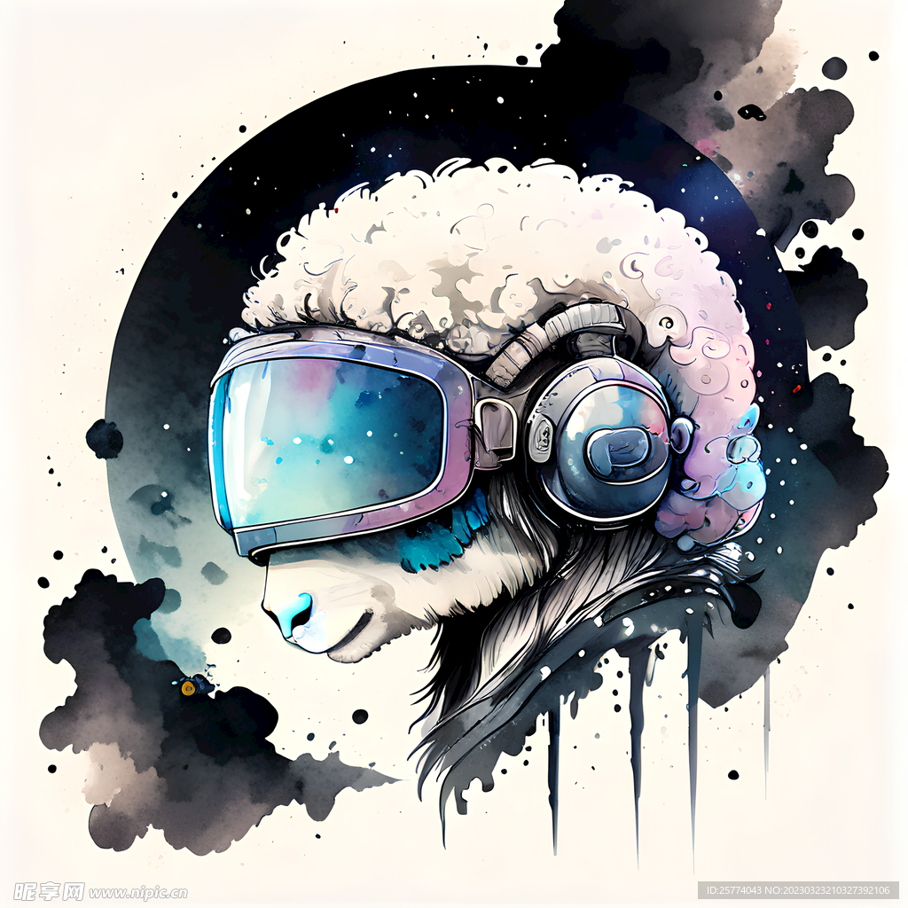 十二生肖羊插画