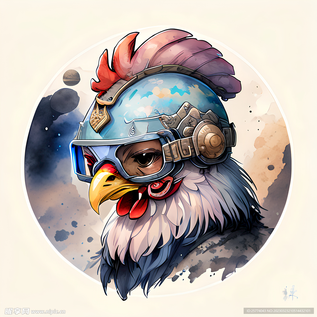 十二生肖鸡插画