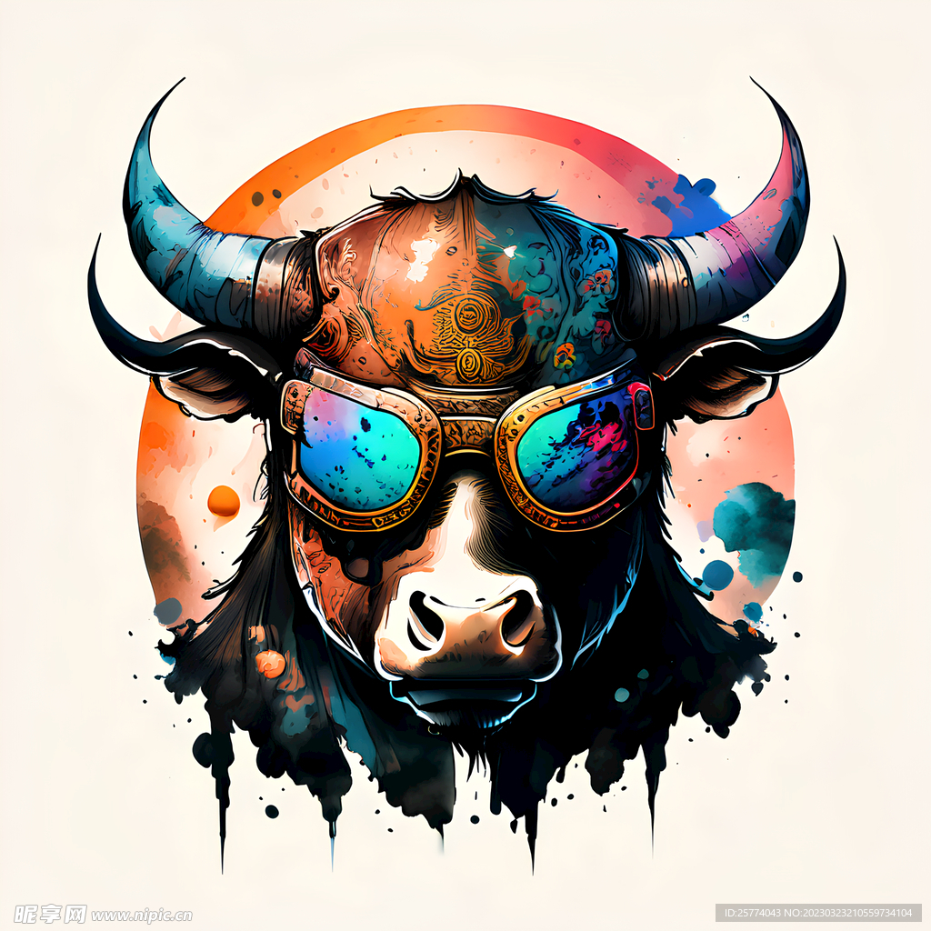 十二生肖牛插画