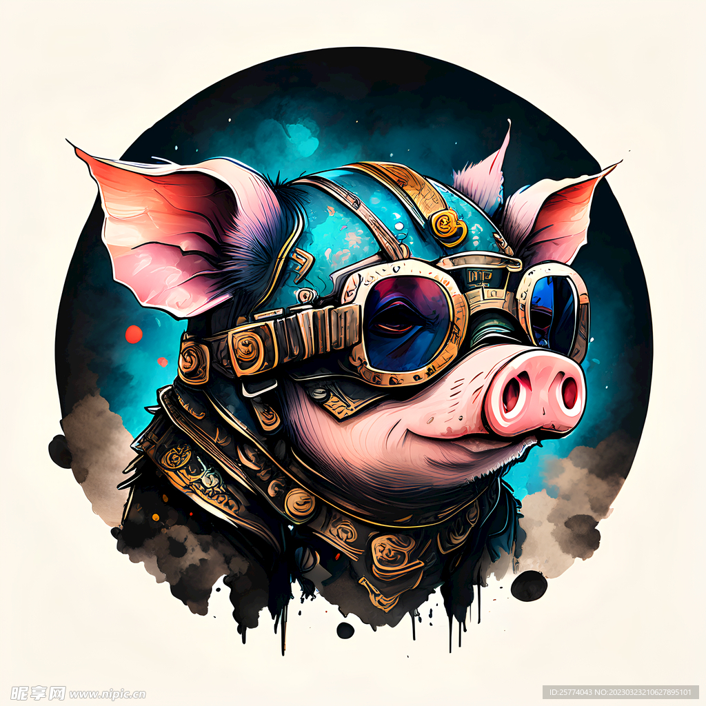 十二生肖猪插画