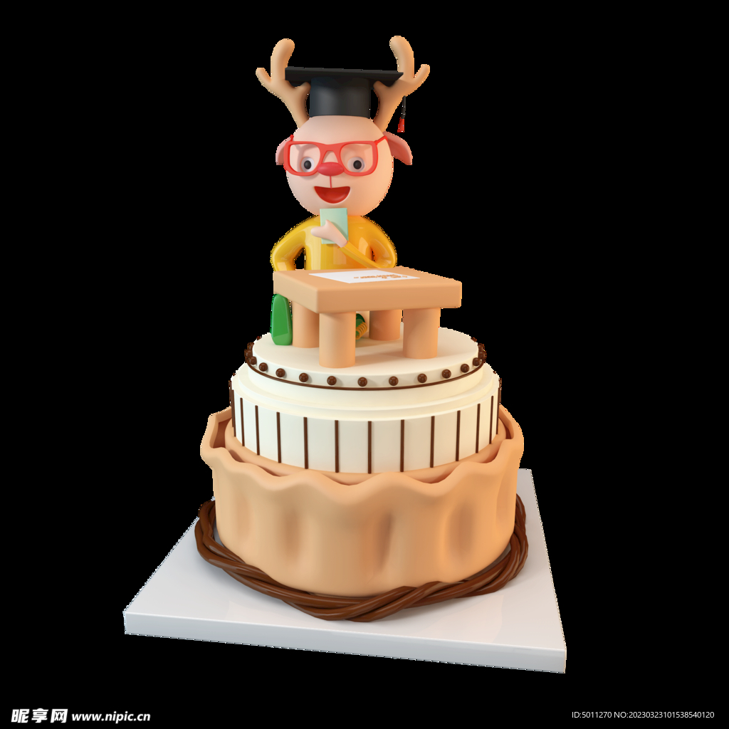 甜品甜点蛋糕小鹿png