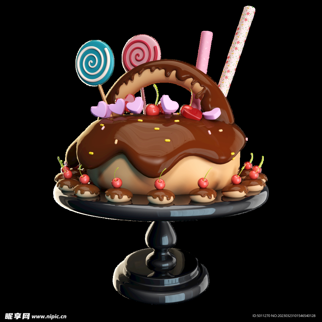 蛋糕巧克力棒棒糖png