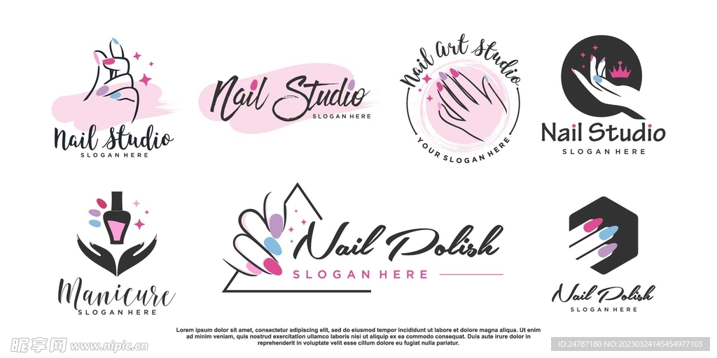 指甲logo设计