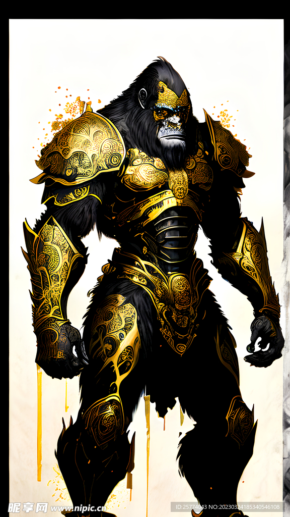 机甲黑猩猩插画