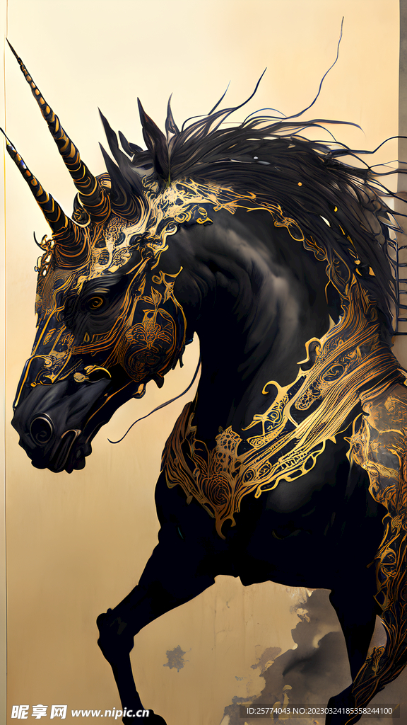 机甲马插画