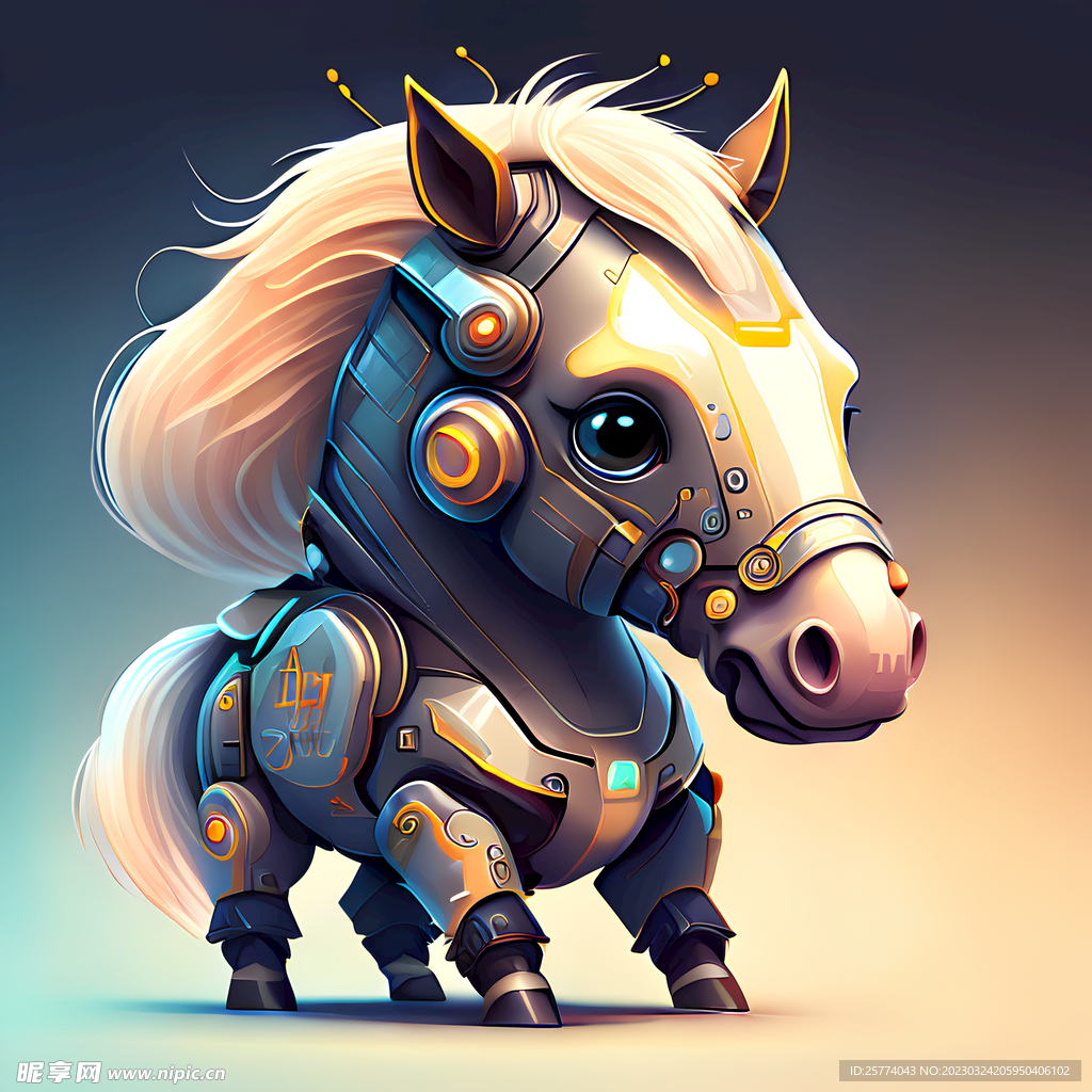 十二生肖卡通马