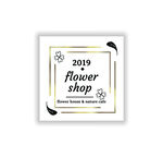 金色花纹 花店logo  鲜花