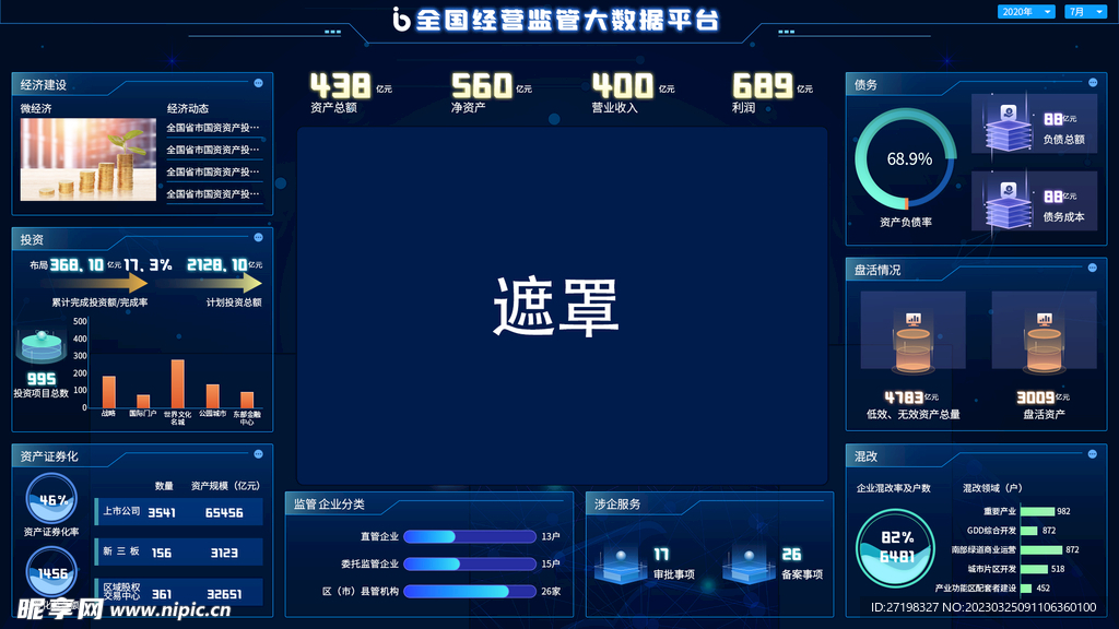 科技感大数据可视化智能界面首页