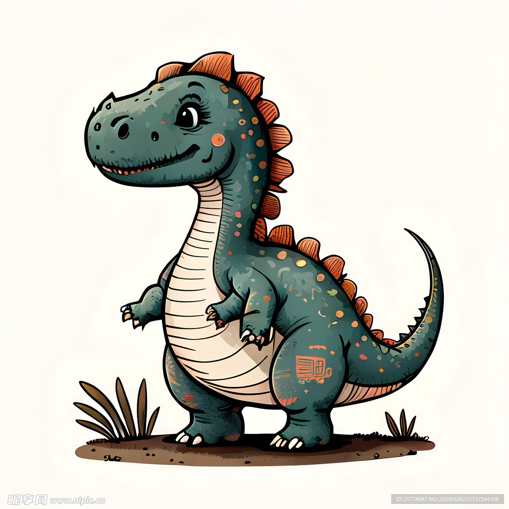 卡通恐龙插画