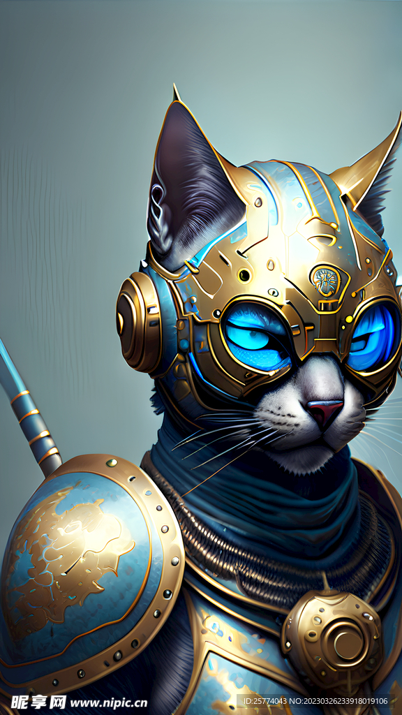 机甲猫插画