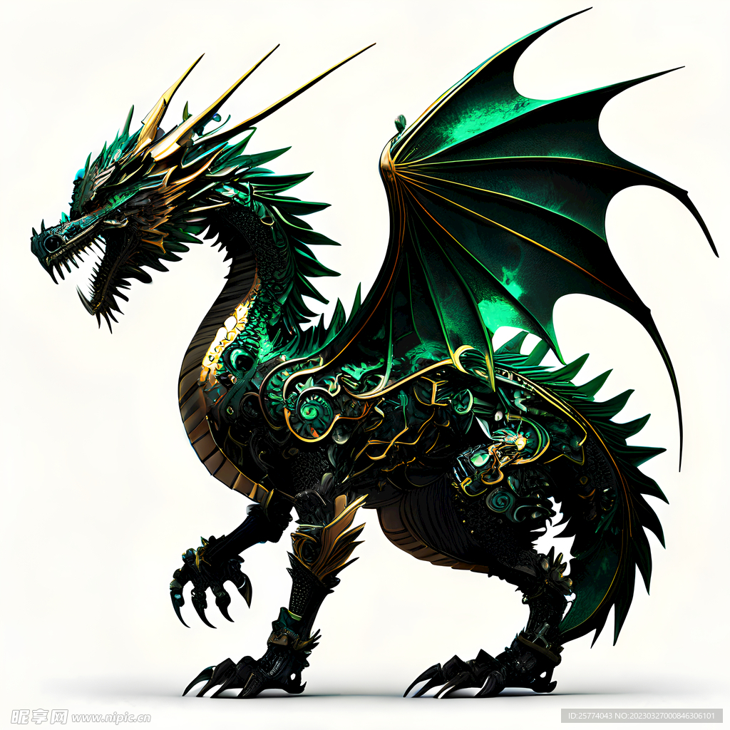 机甲仿古龙插画