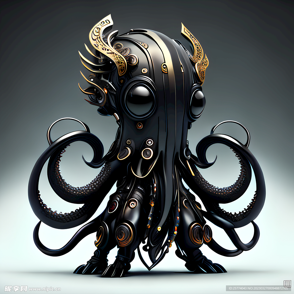 机甲乌贼插画