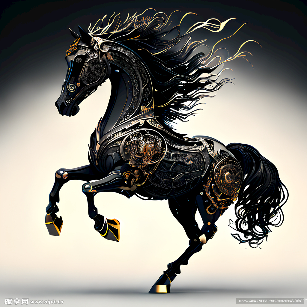 机甲天马插画