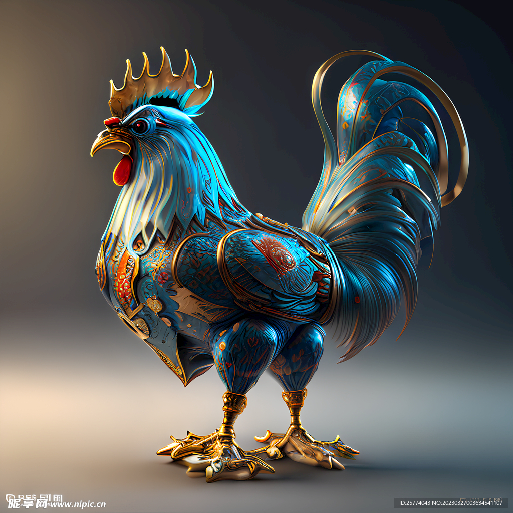 十二生肖鸡插画