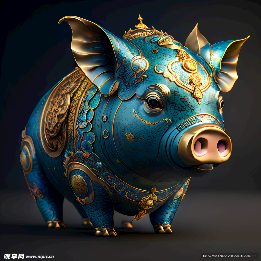 十二生肖猪插画